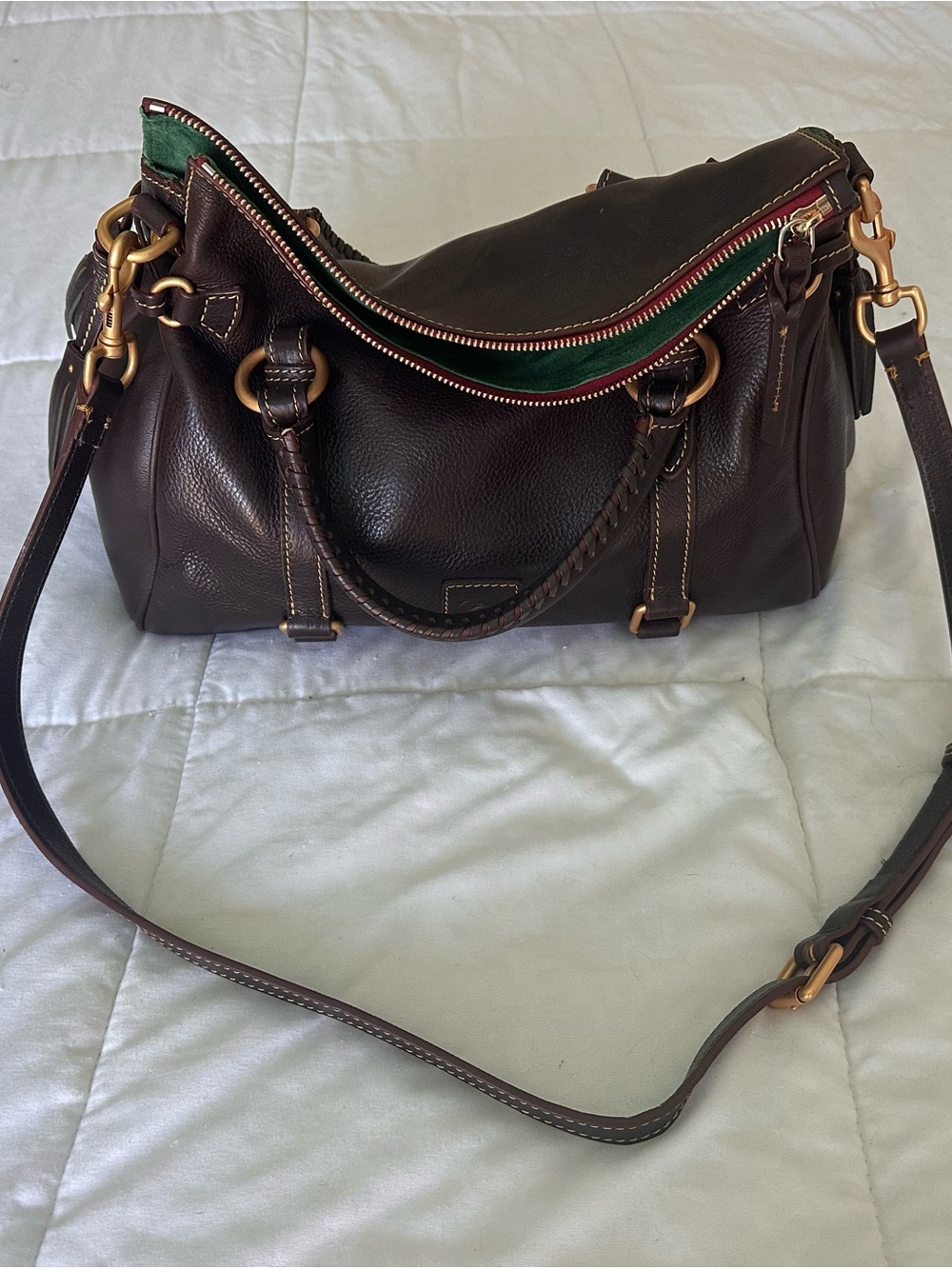 Dooney and Bourke Large Florentine Satchel in Brown Tmoro